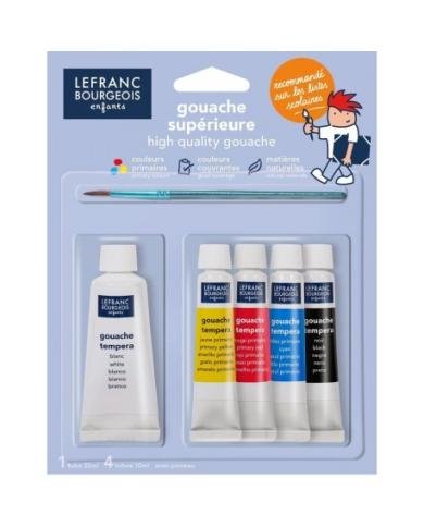 Set de gouache en pâte 4 couleurs + 20 ml avec pinceau – L&B