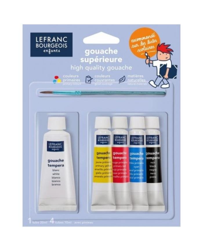 Set de gouache en pâte 4 couleurs + 20 ml avec pinceau – L&B
