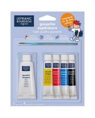 Set de gouache en pâte 4 couleurs + 20 ml avec pinceau – L&B