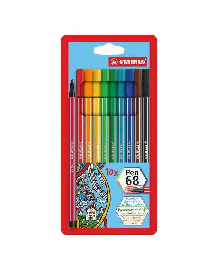 STABILO Pen 68 Boîte de 10 couleurs
