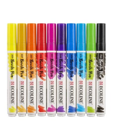 Le Libr'air - 10 Feutres Brushpen Ecoline Brillant - Talens - Tunisie Le Libr'air - 10 Feutres Brushpen Ecoline Brillant - Talens - Tunisie