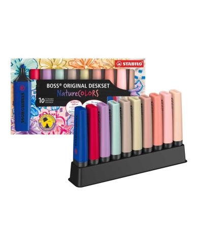 STABILO BOSS Set Bureau 10 surligneurs et accessoires