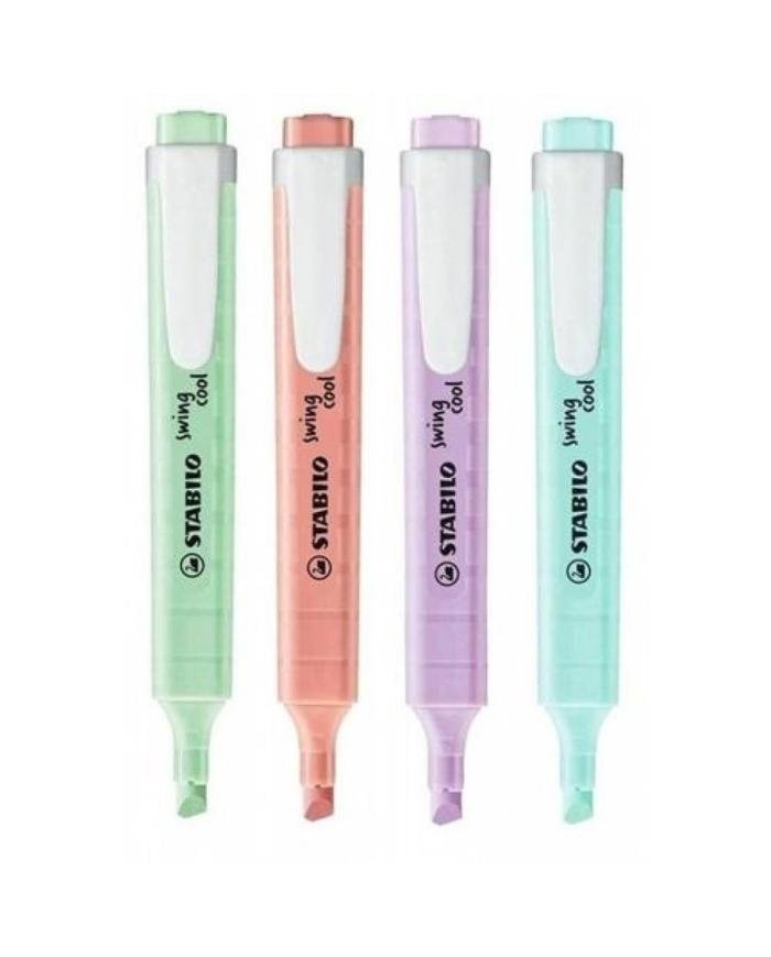 Pochette De 4 Surligneurs Stabilo Swing Cool Pastel