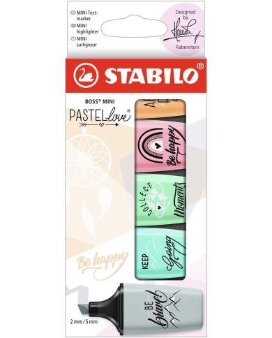 STABILO BOSS MINI Pastellove 2.0 – 5 Surligneurs