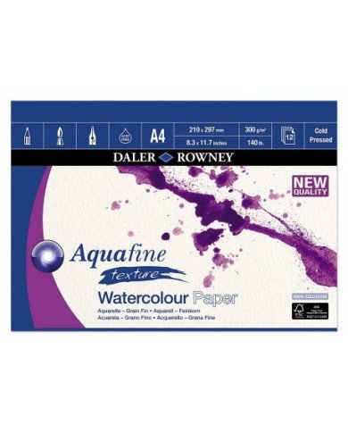 Le Libr'air - Bloc Papier aquarelle Aquafine 300G/M² 12 Feuilles - Daler Rowney - Tunisie Le Libr'air - Bloc Papier aquarelle Aquafine 300G/M² 12 Feuilles - Daler Rowney - Tunisie