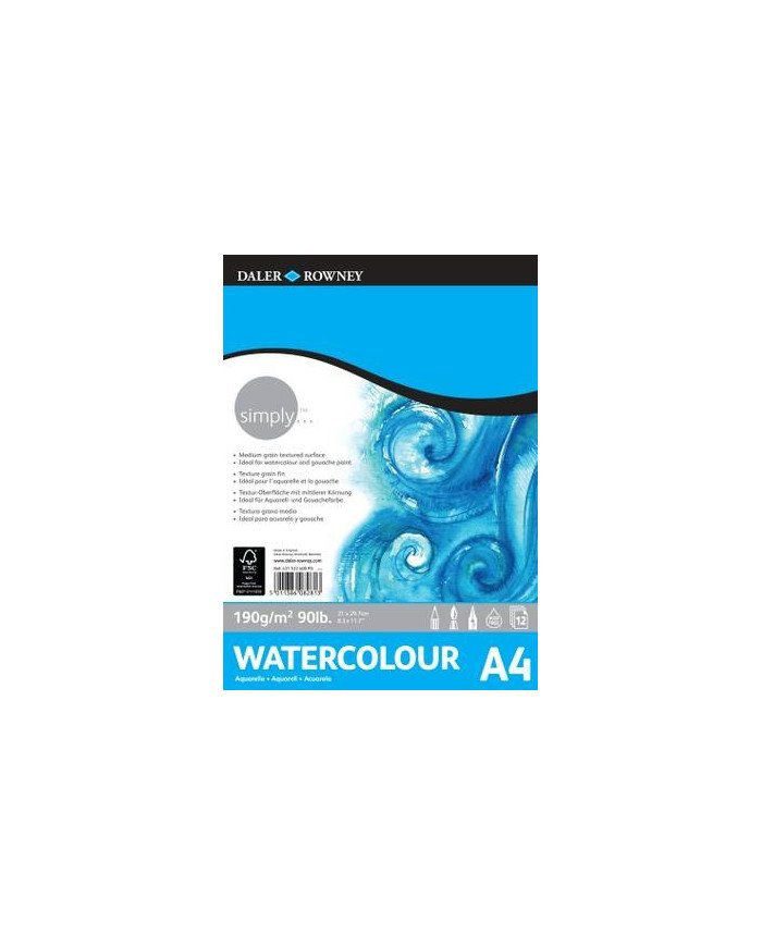 Le Libr'air - Bloc Papier Aquarelle A4 190G 12Feuilles - Daler Rowney - Tunisie Le Libr'air - Bloc Papier Aquarelle A4 190G 12Feuilles - Daler Rowney - Tunisie