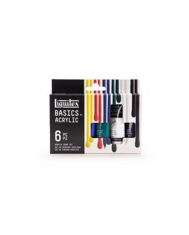 Peinture Acrylique Liquitex Basics – Set 6 Couleurs 22 ml