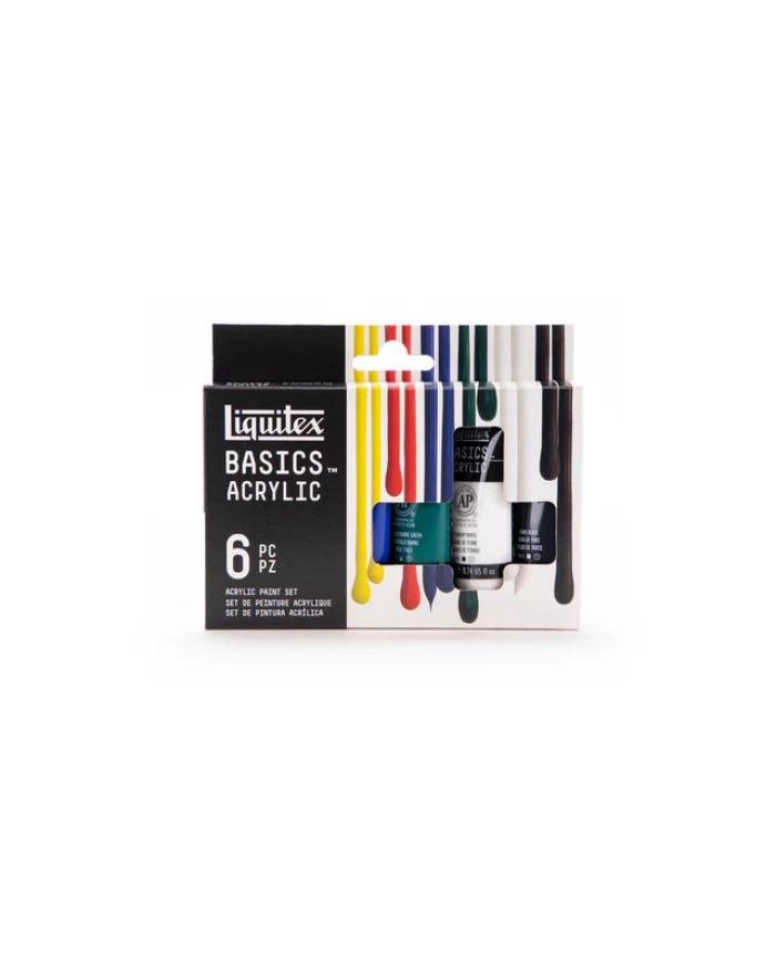 Peinture Acrylique Liquitex Basics – Set 6 Couleurs 22 ml