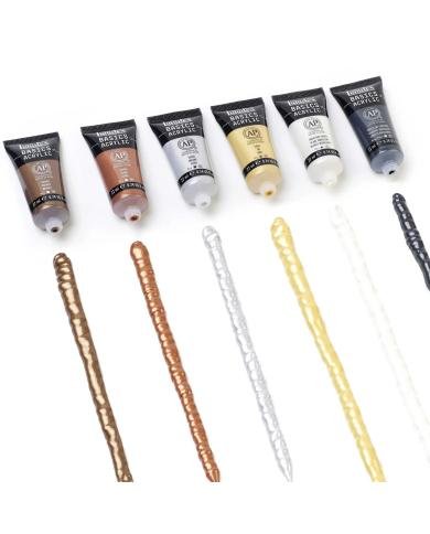 Peinture Acrylique Liquitex Basics Métallique – Set 6 x 22 ml
