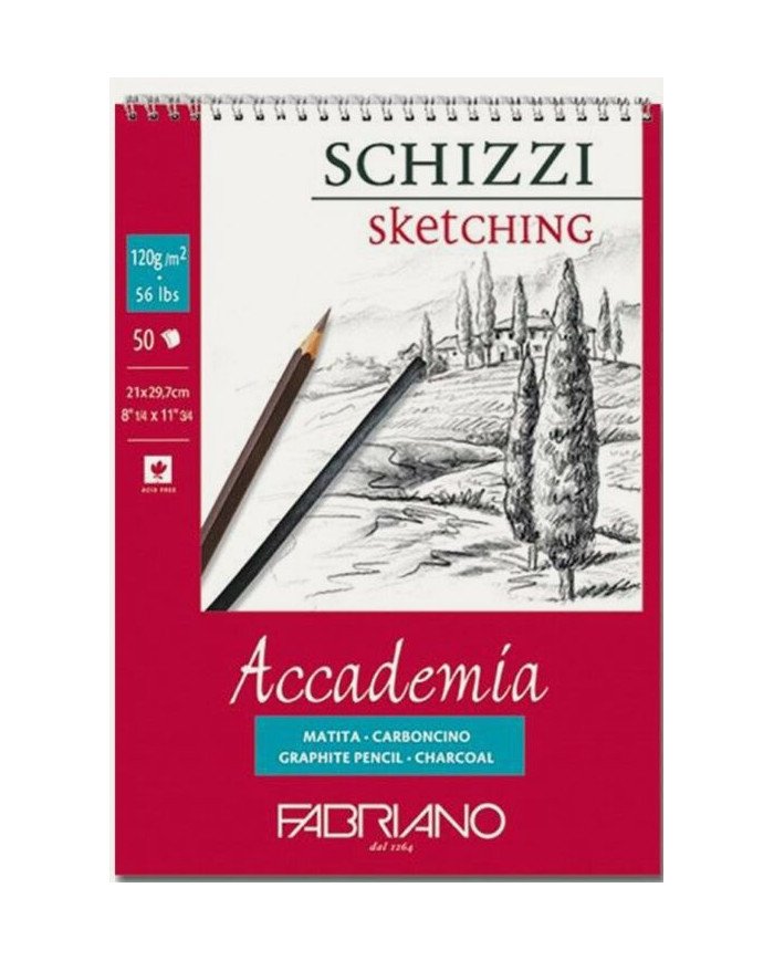 Le Libr'air - Bloc Papier pour esquisse et dessin Accademia 50 Feuilles 120G/M² - Fabriano - Tunisie
