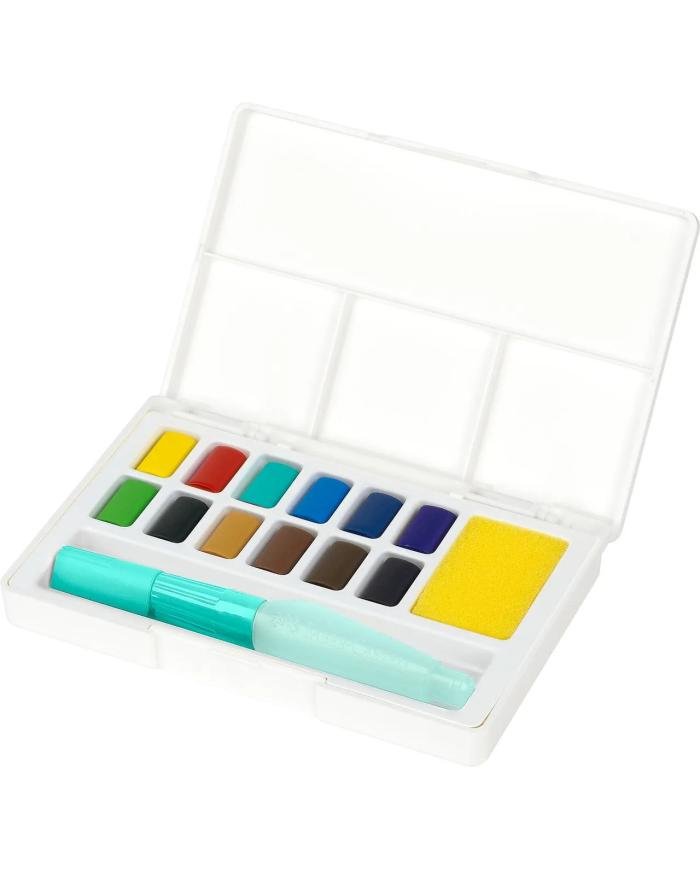 Aquarelles tropicales en godets Faber-Castell Set de 12 + pinceau