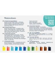 Aquarelles tropicales en godets Faber-Castell Set de 12 + pinceau
