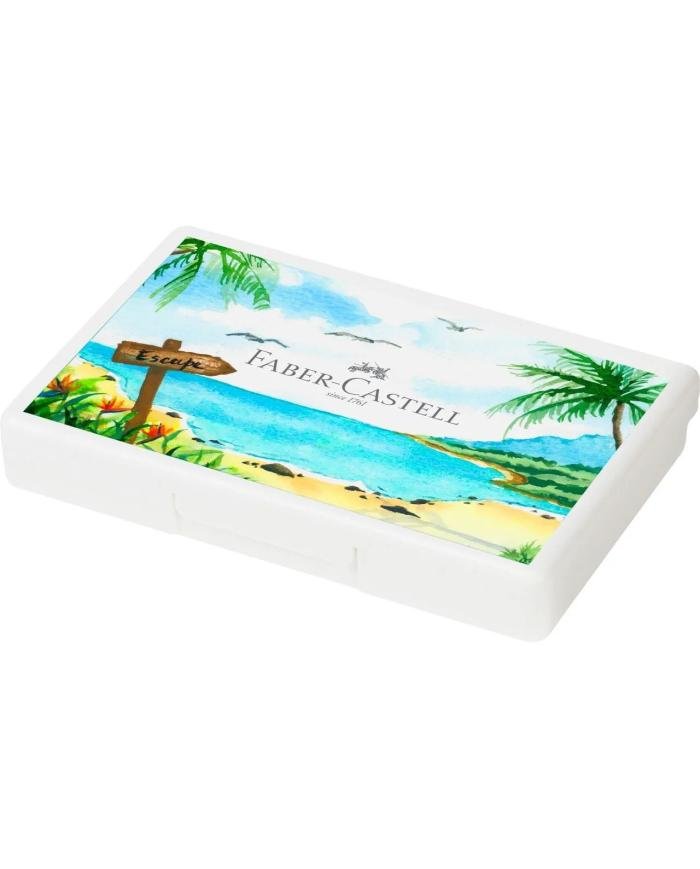 Aquarelles tropicales en godets Faber-Castell Set de 12 + pinceau