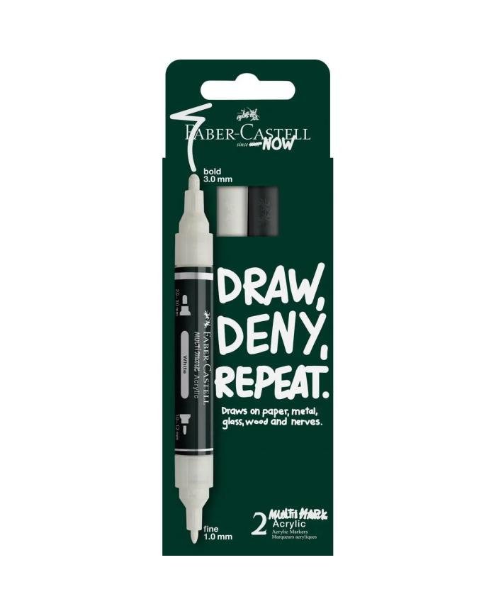 Marqueur acrylique Faber-Castell Noir & Blanc 
