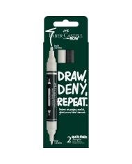 Marqueur acrylique Faber-Castell Noir & Blanc 
