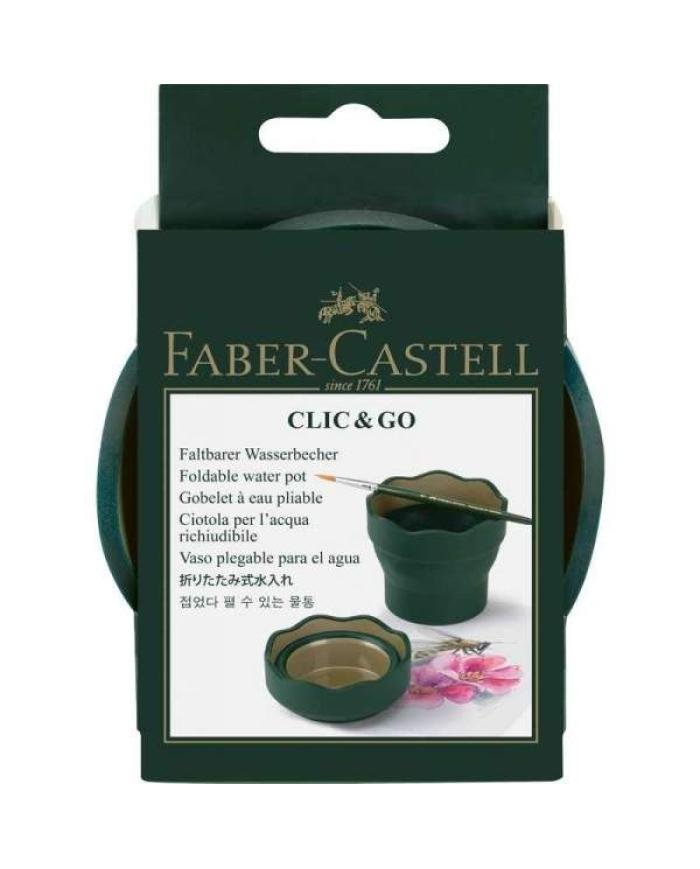 Gobelet à eau Clic&Go vert foncé Faber-Castell