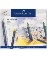 Boite Métal de 48 Crayons De Couleur Goldfaber - Faber Castell