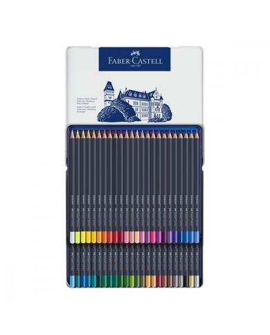 Boite Métal de 48 Crayons De Couleur Goldfaber - Faber Castell