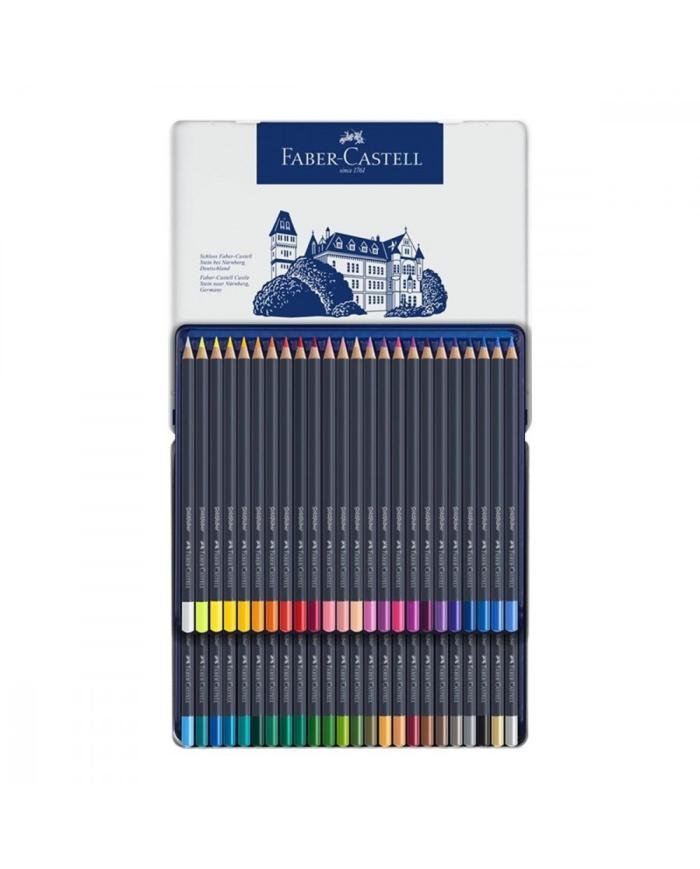 Boite Métal de 48 Crayons De Couleur Goldfaber - Faber Castell
