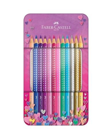 Crayons couleur Sparkle Faber-Castell boîte métal 12x