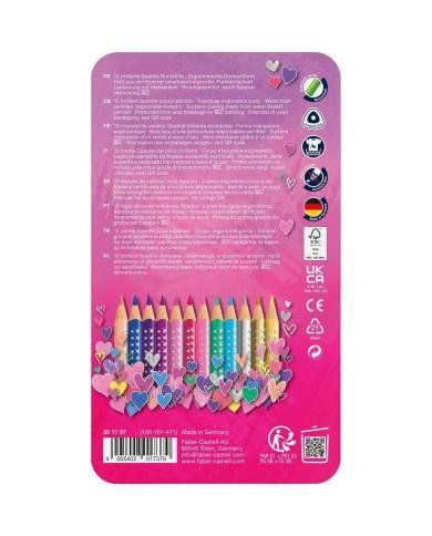 Crayons couleur Sparkle Faber-Castell boîte métal 12x
