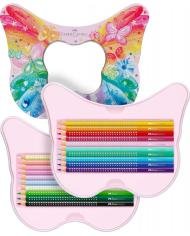 Coffret cadeau crayons Sparkle Papillon Faber Castell