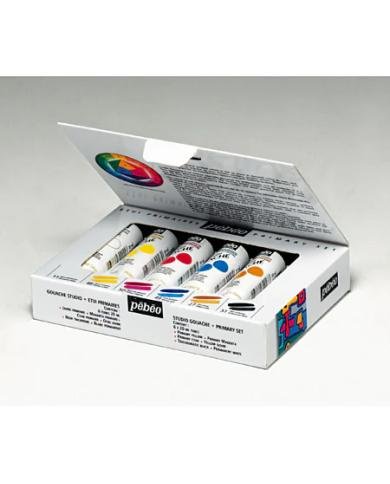 Etui de 6 Tubes de Gouache couleurs primaires PEBEO