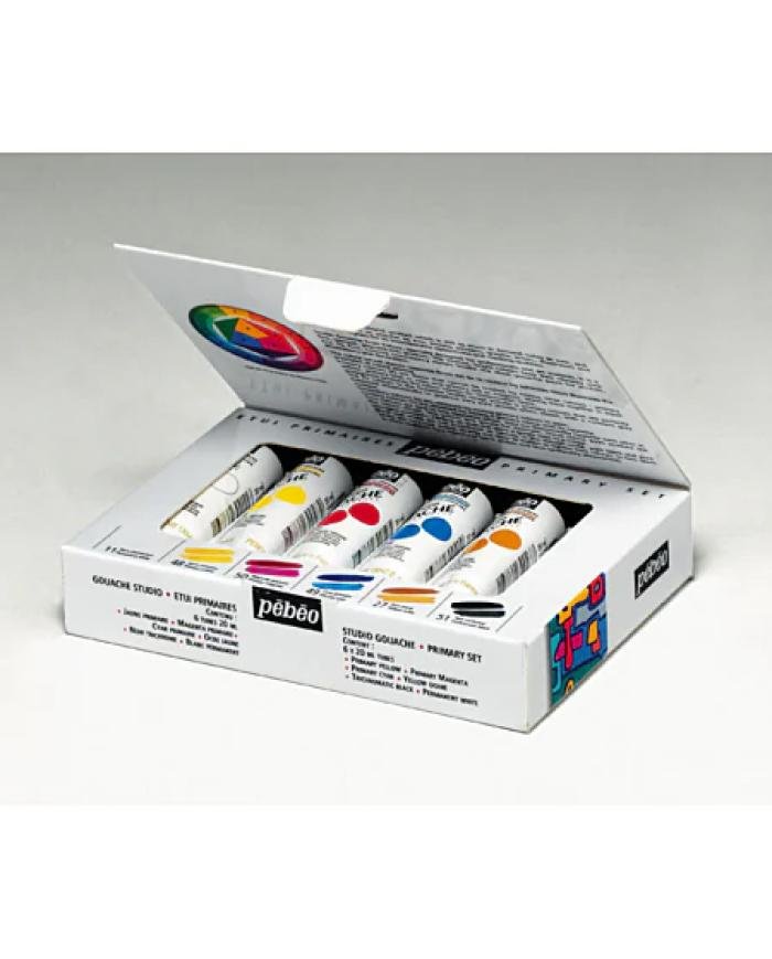 Etui de 6 Tubes de Gouache couleurs primaires PEBEO