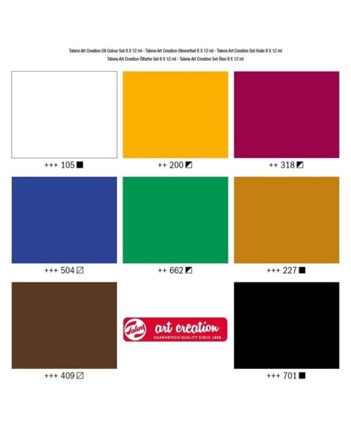 Set Huile 8 x 12 ml Talens Art Création