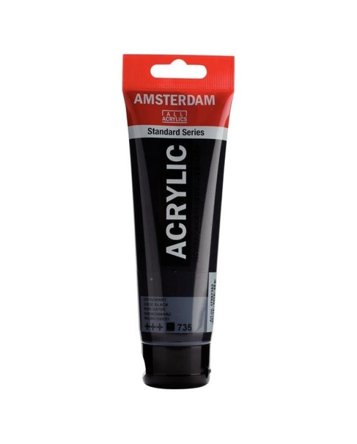 Standard Series Acrylique Tube 120 ml Noir Oxyde 735 - Amsterdam