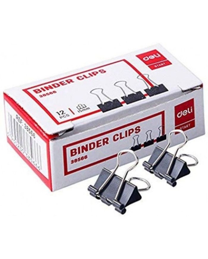 Le Libr'air - Paquet de 12 Binder Clip 15Mm - Deli - Tunisie