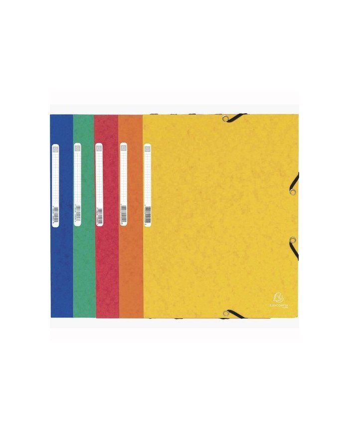 Le Libr'air - Chemise A Elastique 3 Rabats Carte Lustrée 355GM² A4 Couleurs Assorties - Exacompta - Tunisie