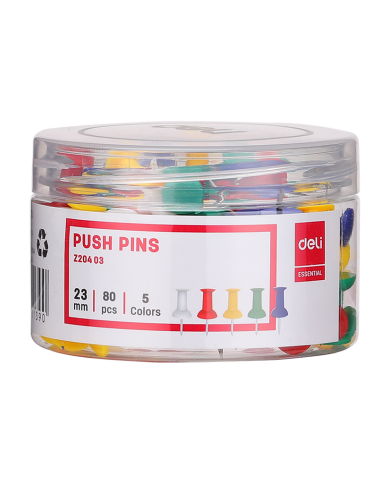 Le Libr'air - Punaise d'affichage 5 couleurs 23MM 80pcs - Deli - Tunisie