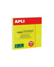 Le Libr'air - Bloc-Notes adhésif Jaune Fluo 75x75 mm - Apli - Tunisie