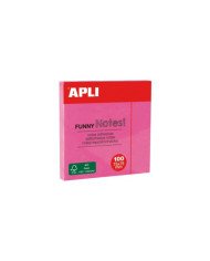 Le Libr'air - Bloc-Notes adhésif Rose Fluo 75x75 mm - Apli - Tunisie