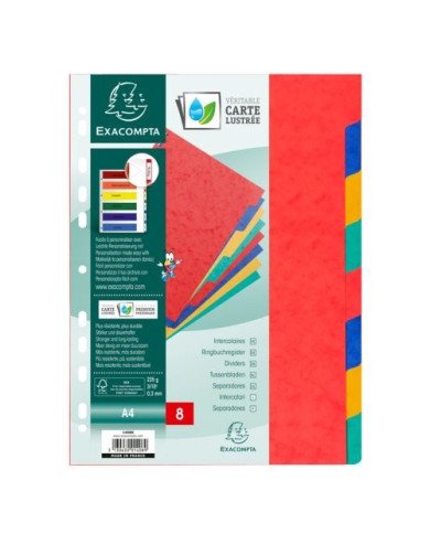 Le Libr'air - Intercalaires Carte Lustrée 225G, 6 Positions A4 - Exacompta - Tunisie Le Libr'air - Intercalaires Carte Lustrée 225G, 6 Positions A4 - Exacompta - Tunisie
