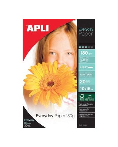 Le Libr'air - Papier Photo Brillant A4 - 180 g/m² - 20 feuilles - Apli - Tunisie