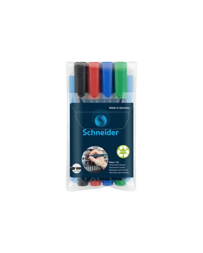 Le Libr'air - Marqueur Permanent Maxx 133 Biseauté Set De 4 Couleurs - Schneider - Tunisie