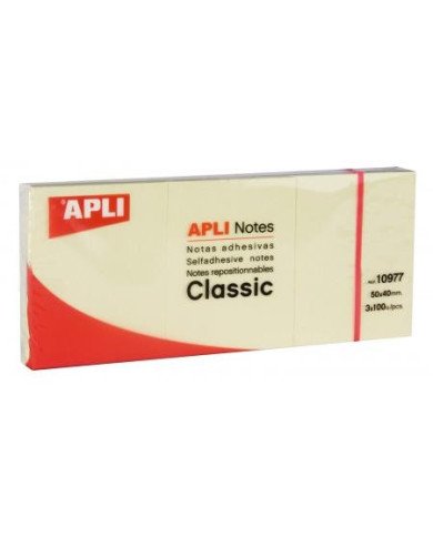 Le Libr'air - Lot De 3 Mini Blocs De 100 Notes Repositionnables Jaune 38x51mm - Apli - Tunisie Le Libr'air - Lot De 3 Mini Blocs De 100 Notes Repositionnables Jaune 38x51mm - Apli - Tunisie
