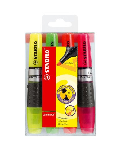 Le Libr'air - Stabilo Pochette De 4 Surligneurs Luminator Assortis - Tunisie Le Libr'air - Stabilo Pochette De 4 Surligneurs Luminator Assortis - Tunisie