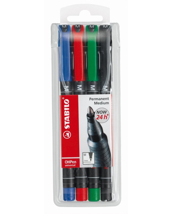 Le Libr'air - Stabilo Pochette De 4 Feutres Pour Rétroprojection Pointe Fine Assortis - Tunisie