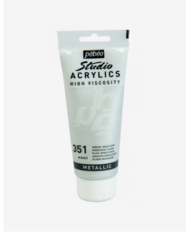 Le Libr'air - Peinture Acrylique Pébéo Studio - 100 Ml - Argent 351 - Tunisie