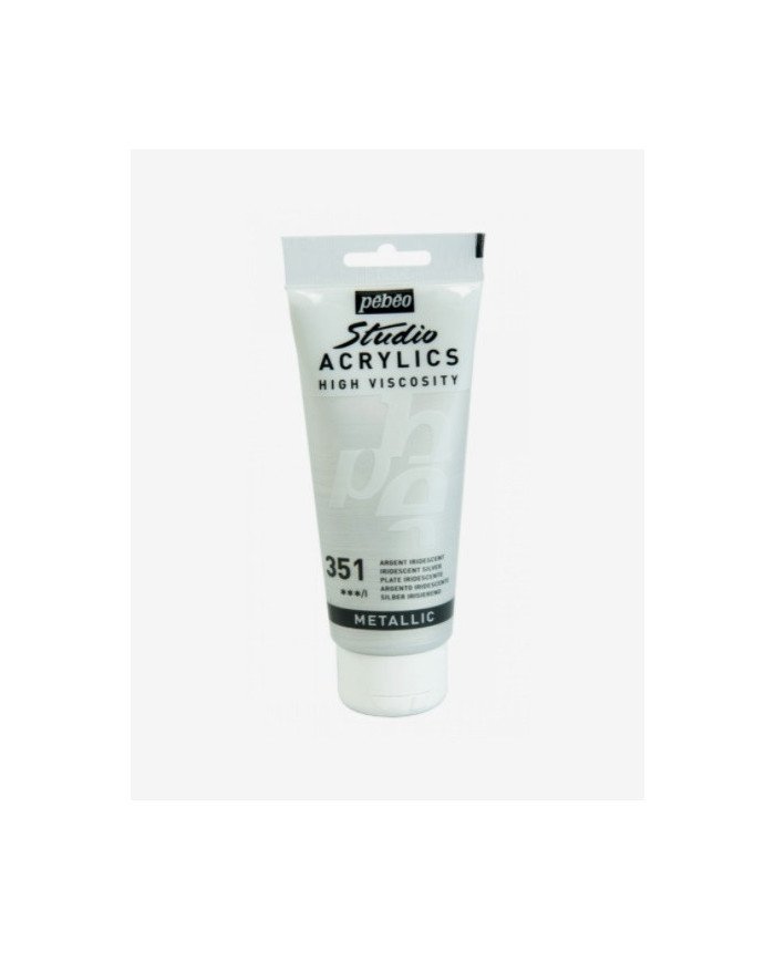 Le Libr'air - Peinture Acrylique Pébéo Studio - 100 Ml - Argent 351 - Tunisie