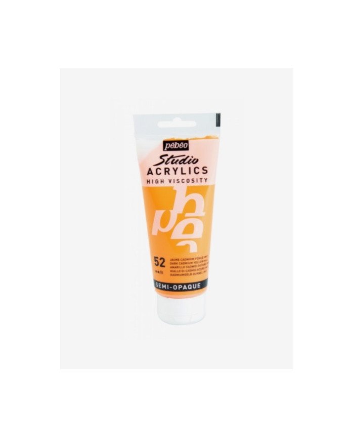 Le Libr'air - Peinture Acrylique Pébéo Studio - 100 ML - Jaune Cadmium Fonce 52 - Tunisie