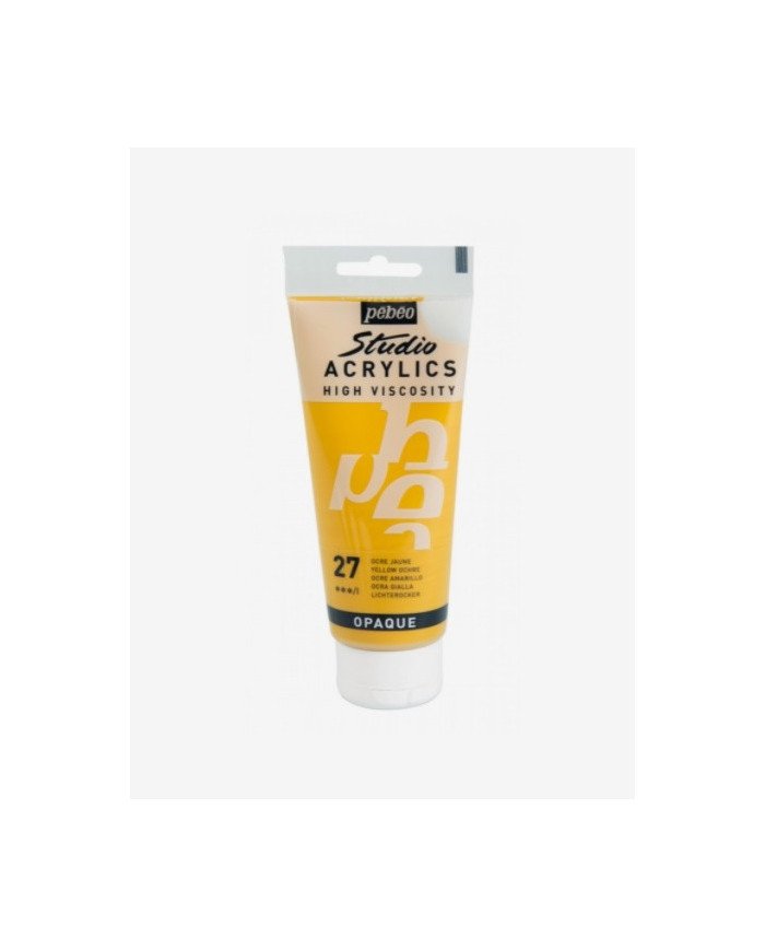 Le Libr'air - Peinture Acrylique Pébéo Studio - 100 ML - Ocre Jaune 27 - Tunisie