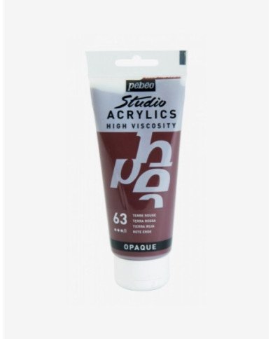 Le Libr'air - Peinture Acrylique Pébéo Studio - 100 ML - Terre Rouge 63 - Tunisie