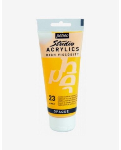 Le Libr'air - Peinture Acrylique Pébéo Studio - 100 ML - Jaune Cadmium Moyen 23 - Tunisie