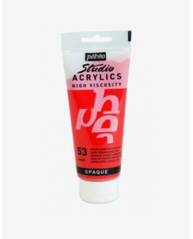 Le Libr'air - Peinture Acrylique Pébéo Studio - 100 ML - Rouge Cadmium Foncé 53 - Tunisie