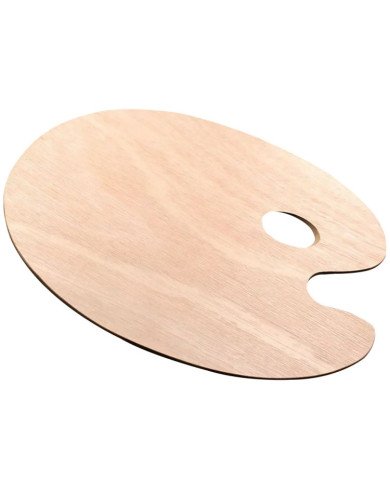 Le Libr'air - Palette En Bois Ovale 30*40 - Pintura - Tunisie Le Libr'air - Palette En Bois Ovale 30*40 - Pintura - Tunisie