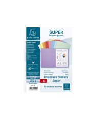 Le Libr'air - Paquet 100 Chemises Super 160G - 24X32CM Couleurs Assorties Exacompta - Tunisie